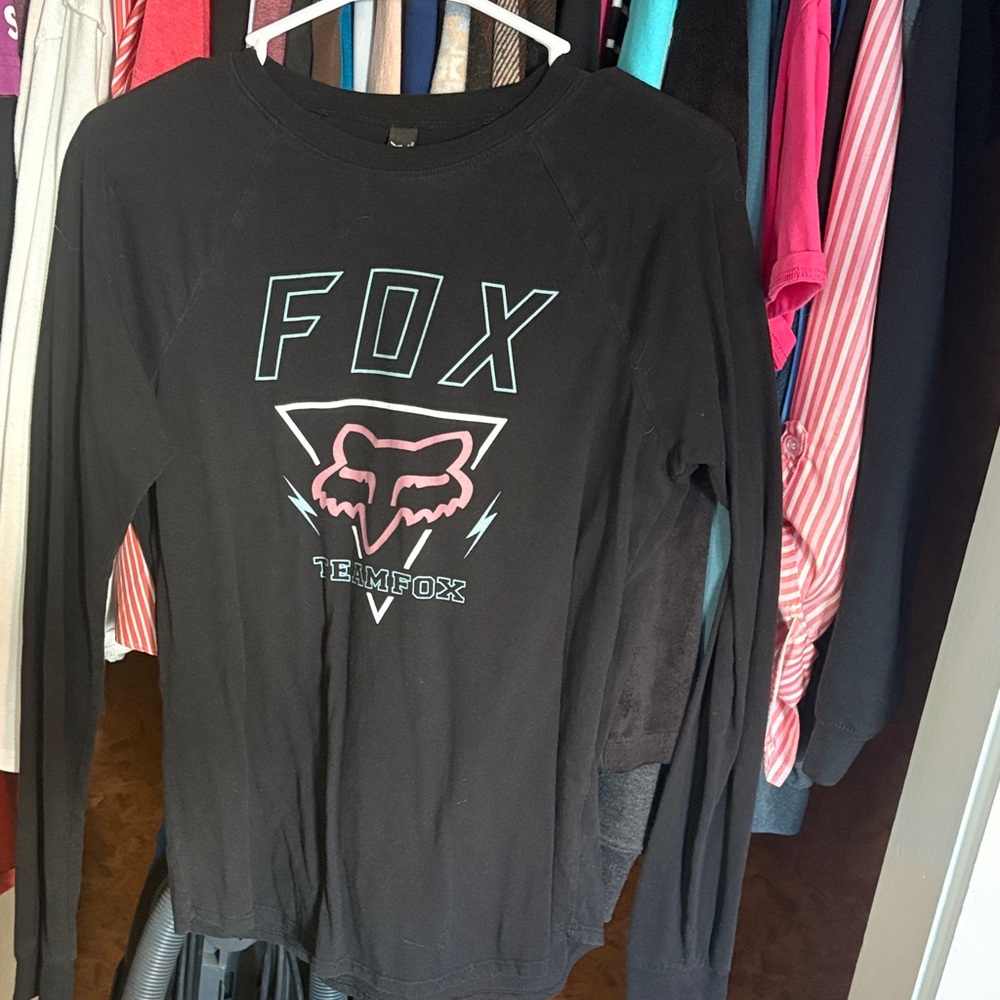Fox Racing Black Long Sleeve Tee with Logo